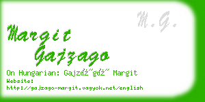 margit gajzago business card